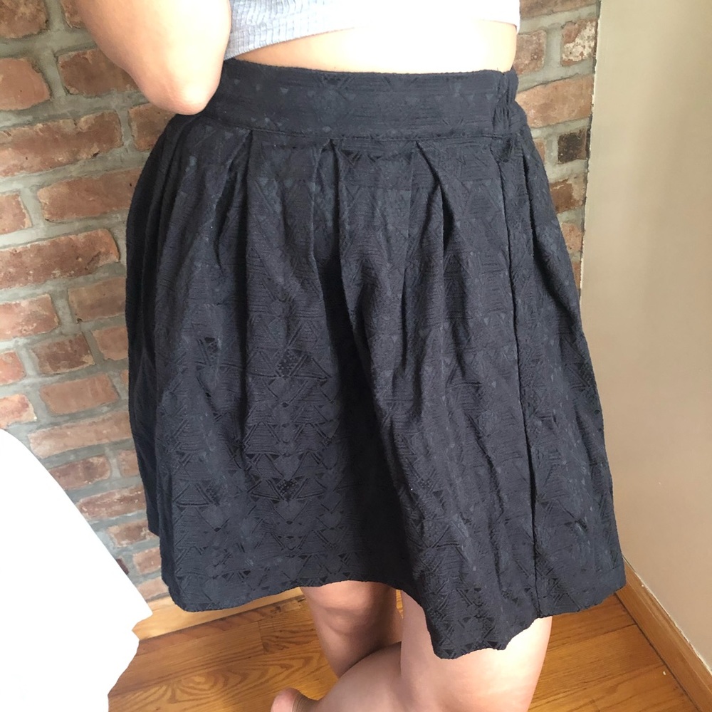 NWOT Black Jacquard Skirt